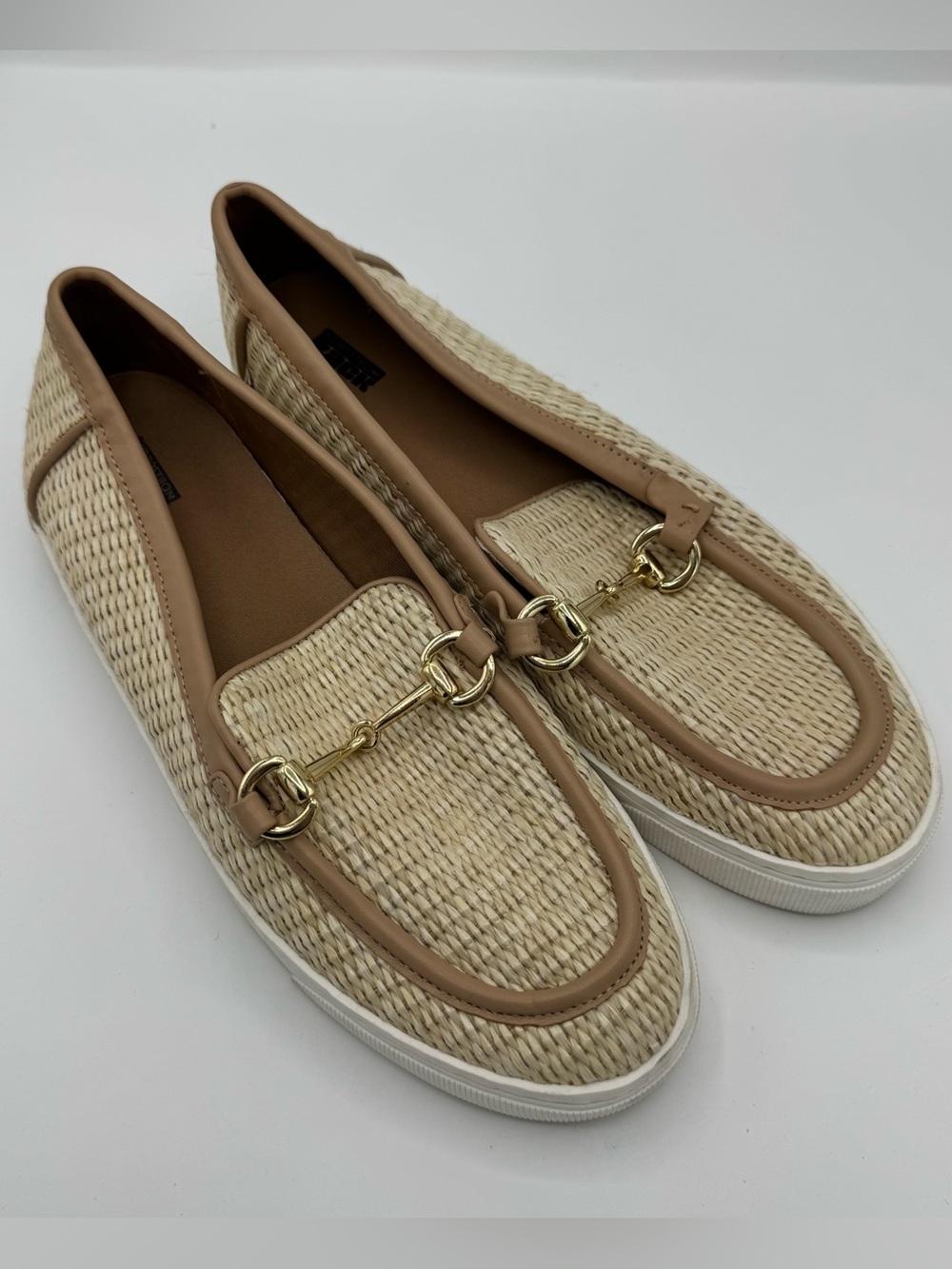 Nordstrom Freddie Bit Loafer Sneaker Women 8.5 Tan Good‎ Coastal Quiet Luxury